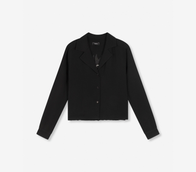 Woven Cropped blouse black