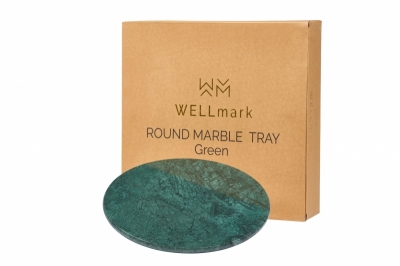 Round Marble tray Green green