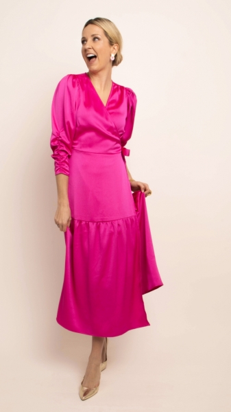 Mira Wrap Dress  pink