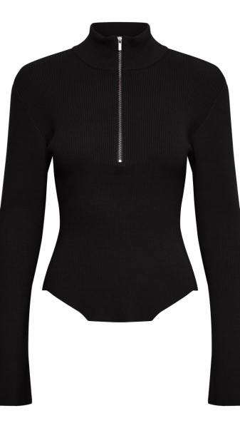 YasmiaGZ zipper pullover black