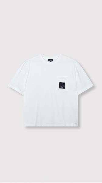 Knitted Label T-shirt soft white