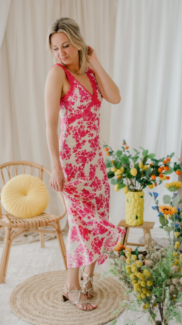 Robbia Print dress pink  