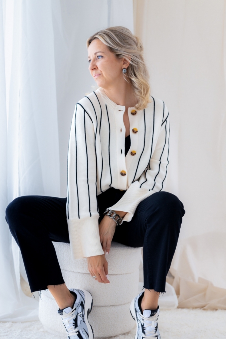 Paitel Cardigan whisper white