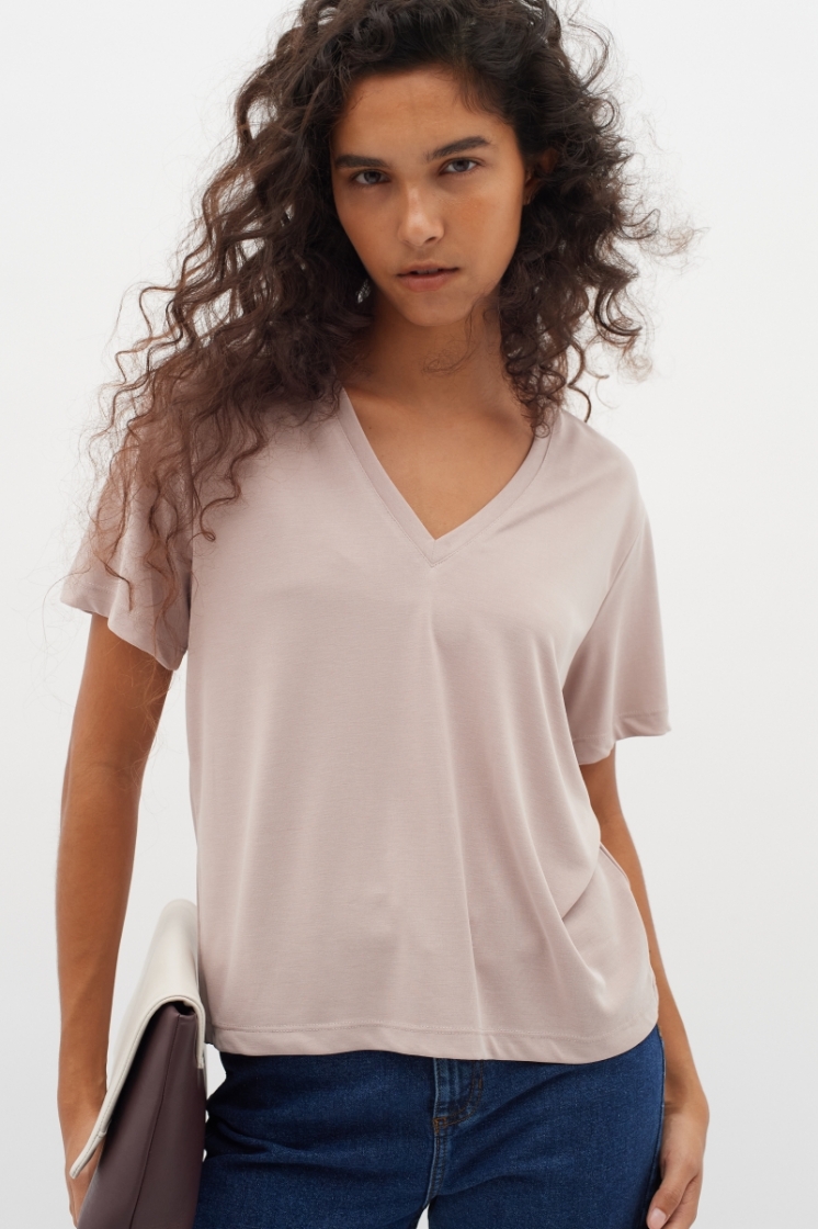 LilianalW Base V-neck clay