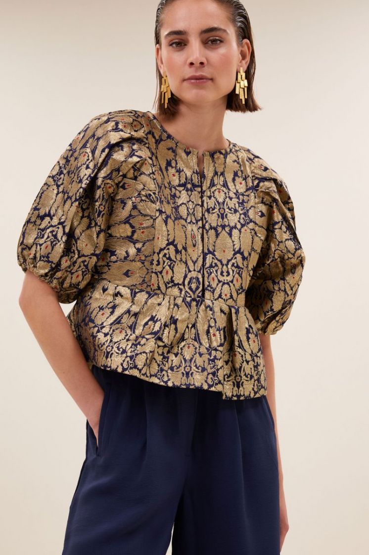 avelon festive blouse gold