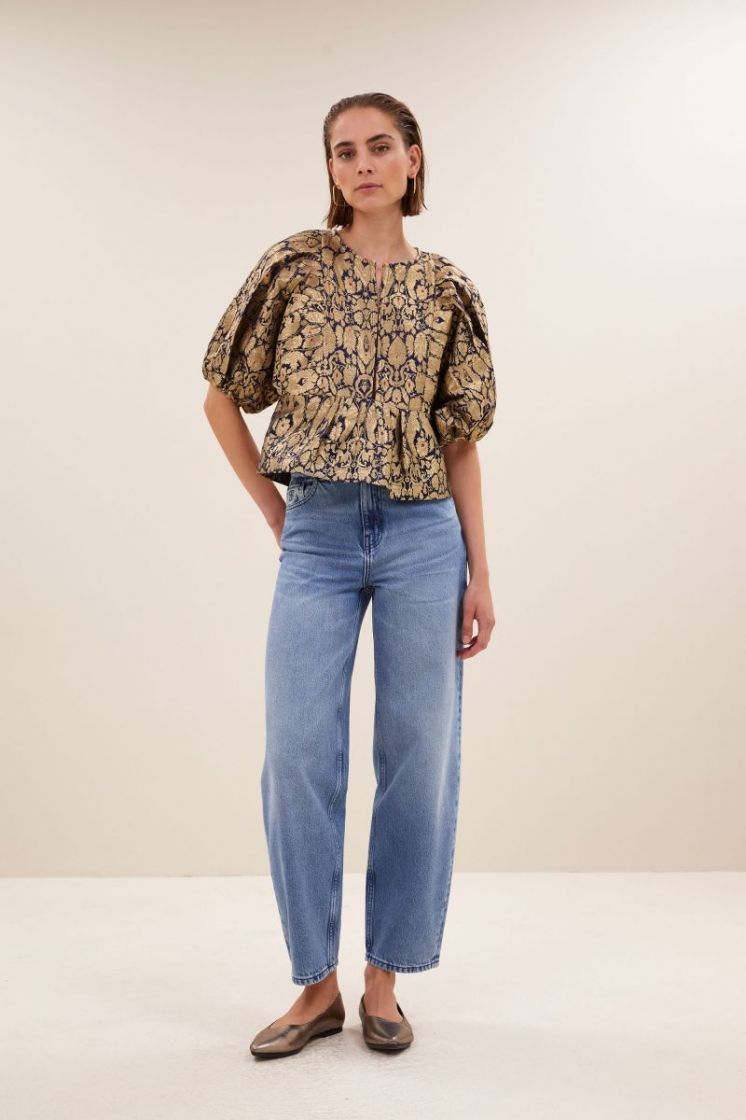 avelon festive blouse gold