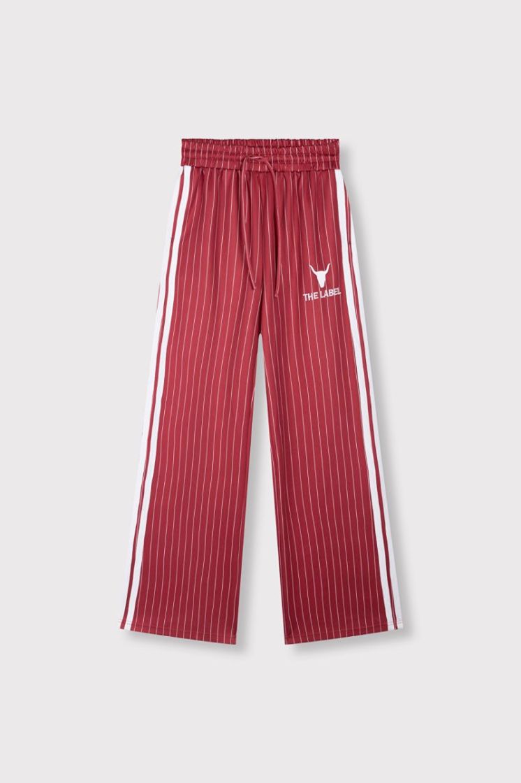 pinstripe training pants cerise