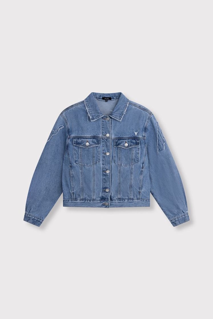 denim patch jacket denim blue 