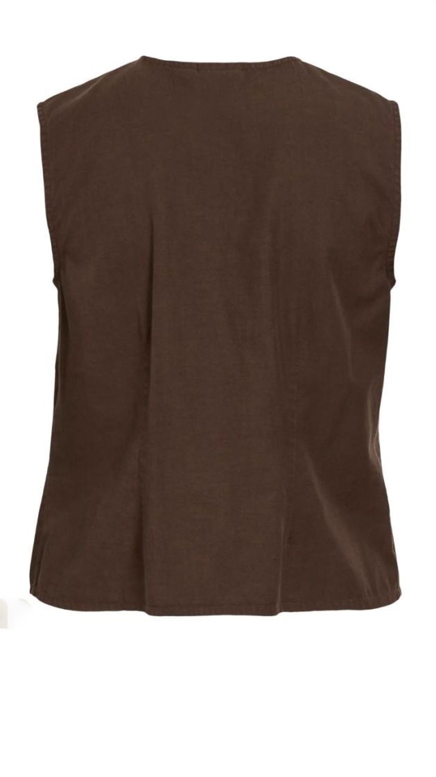 VITEVIRA SL TIESTRING TOP slate black