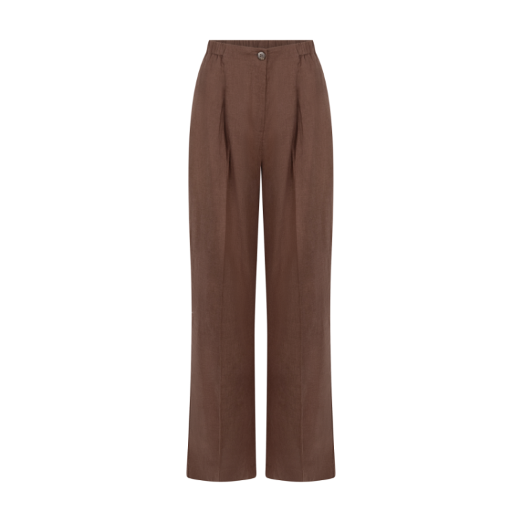 Maddy linnen pants chocolate fonda