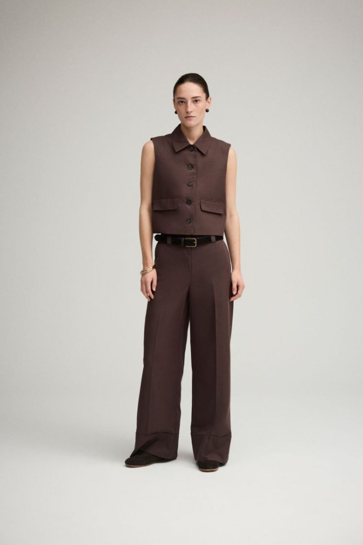 ROUFRANSISKA MIA WAISTCOAT seal brown