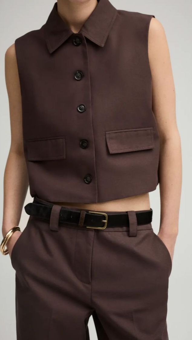 ROUFRANSISKA MIA WAISTCOAT seal brown