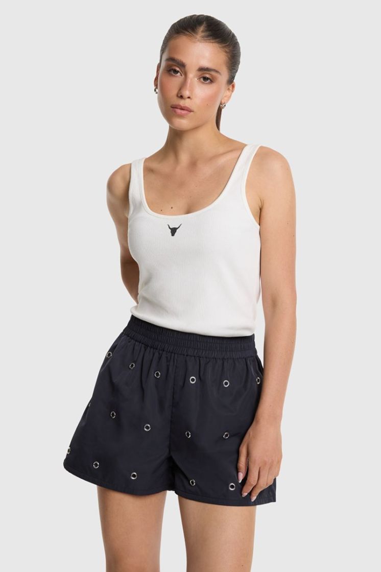 Knitted Tank Top soft white