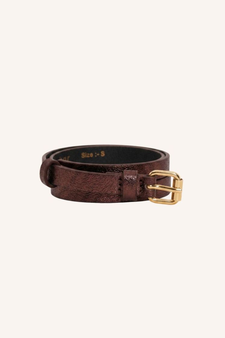 lovi metallic belt copper