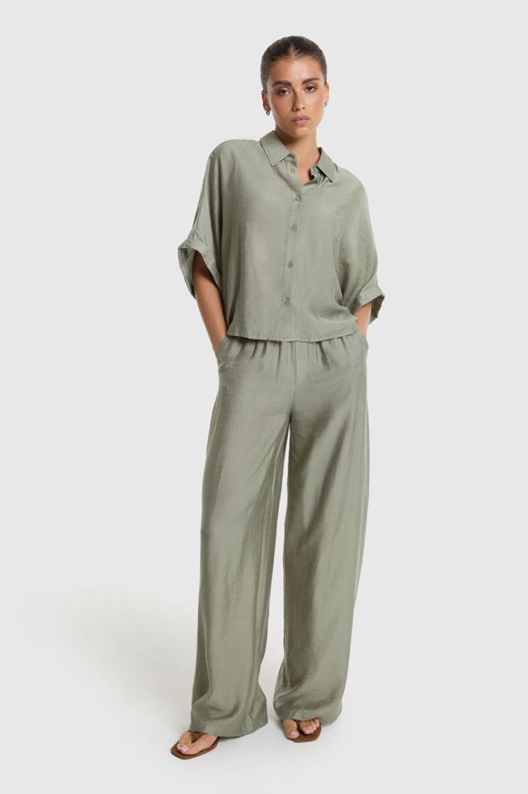 Woven Irregular Wide light army