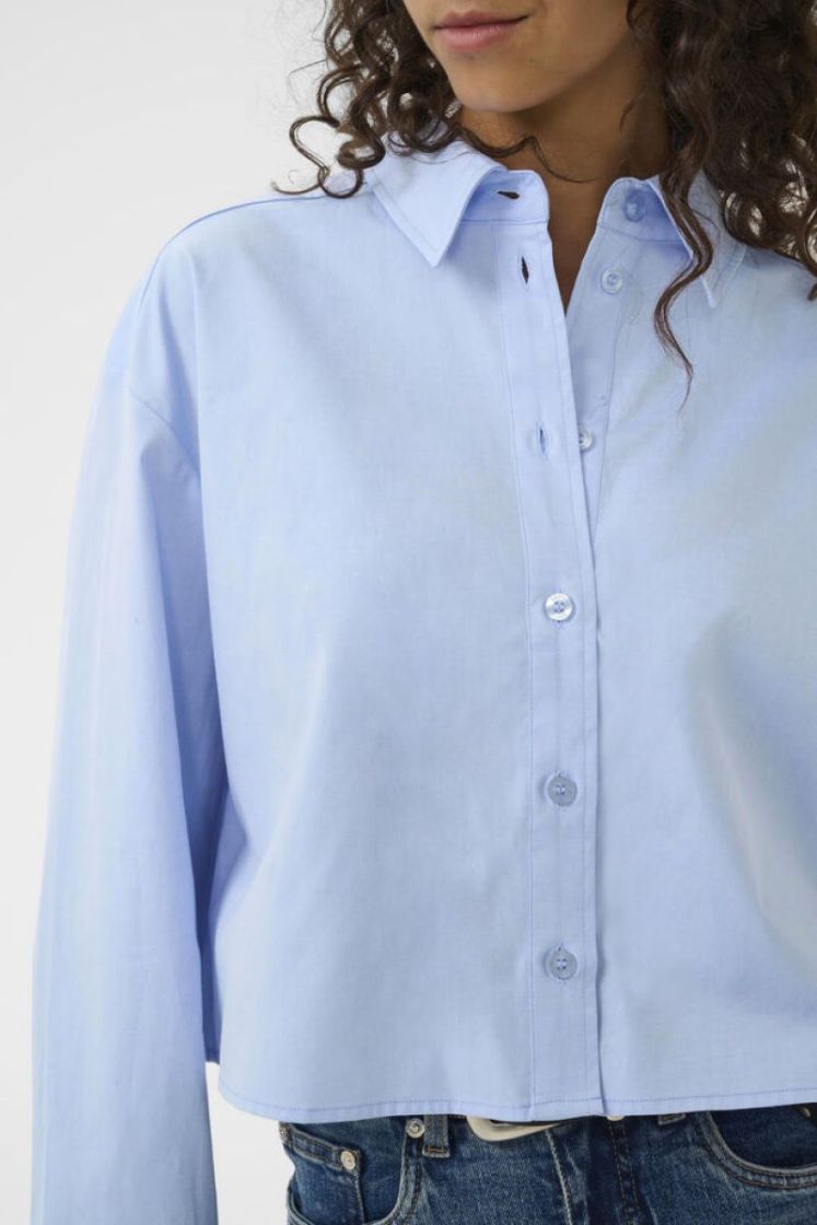 GZyork short shirt chambray blue