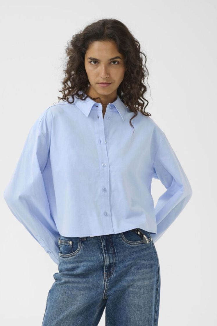GZyork short shirt chambray blue