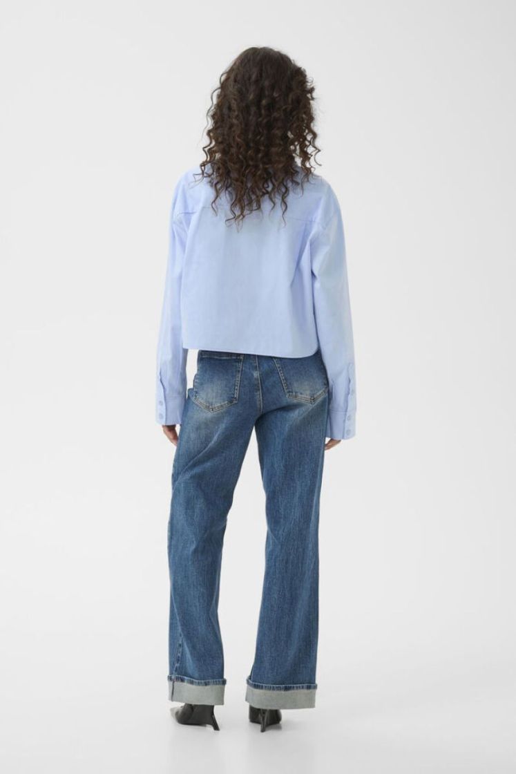 GZyork short shirt chambray blue