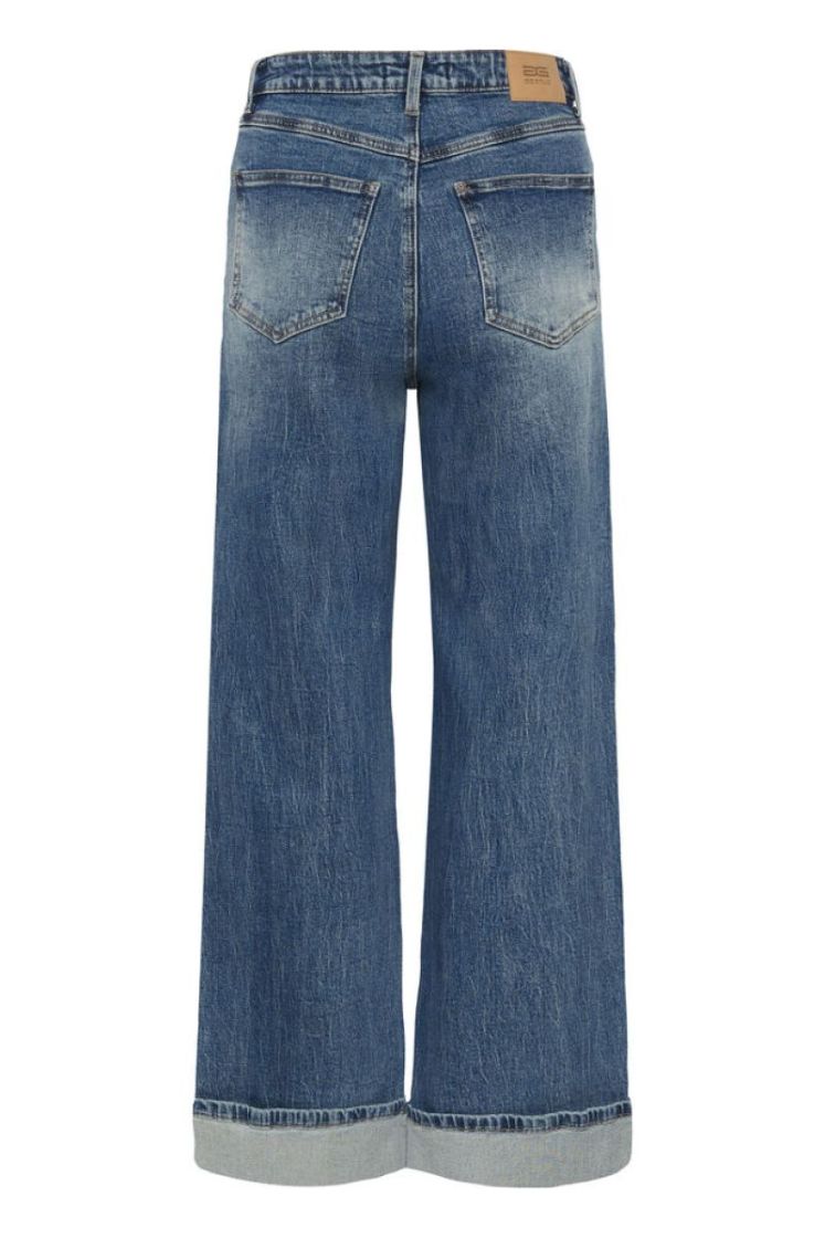 GZsara HW wide jeans washed mid blue