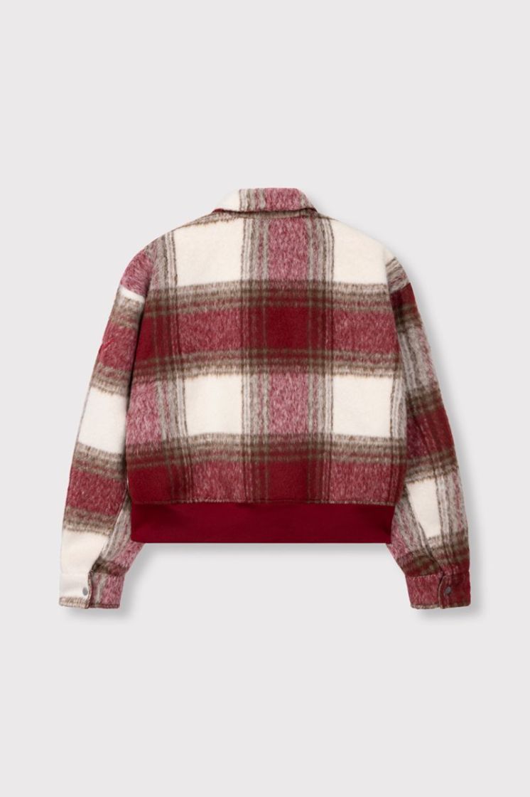 Woven Hairy Check Jacket multi color