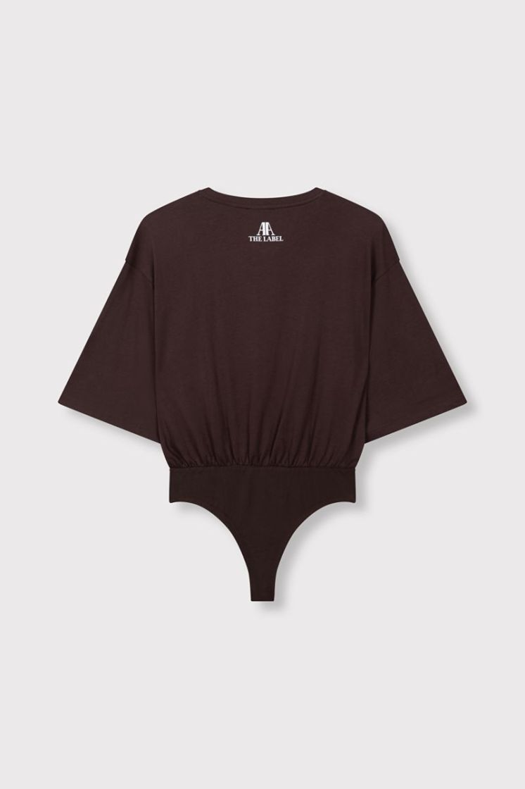 Knitted Body T-Shirt deep brown