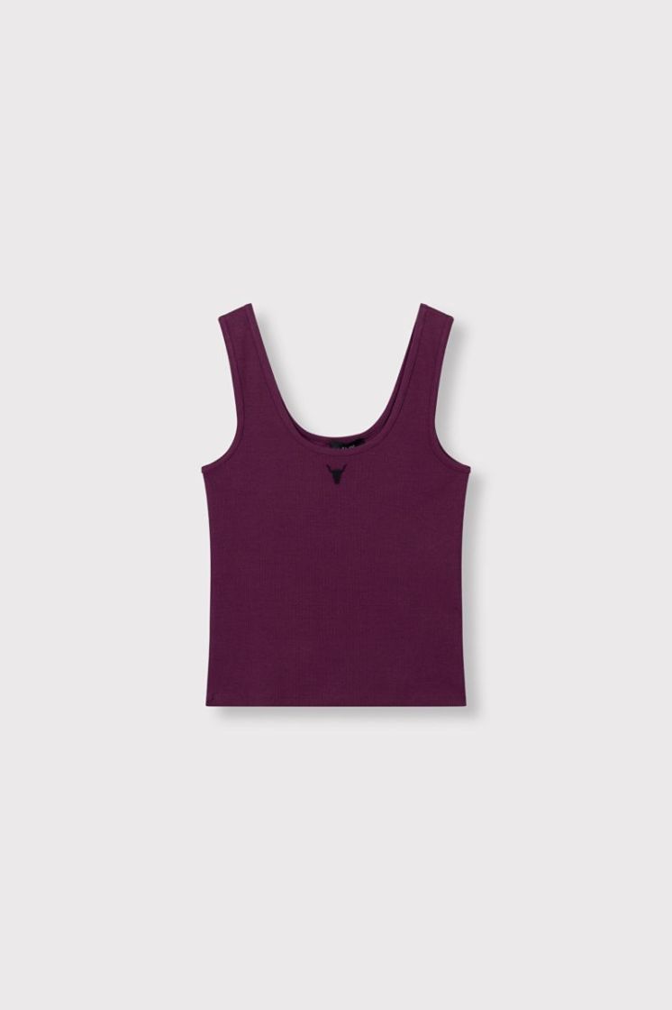 Knitted Tank Top aubergine