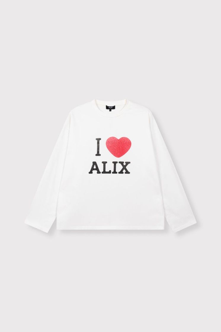 Knitted I Love Alix Longsleeve soft white